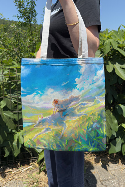 ZipZap Mononoke hime Miyazaki Ghibli V3 Geantă de vară și iarnă, cu imprimare...