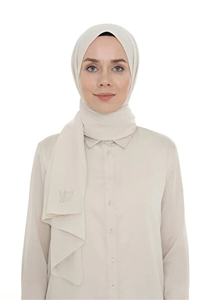 Yüsra Shop Levidor Medine Silk Shawl (Ekru) Color