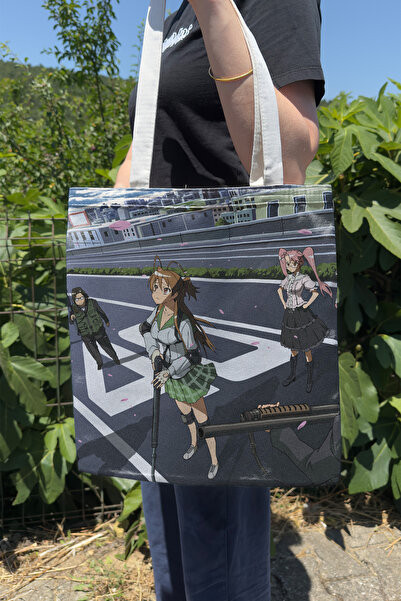 ZipZap Highschool of the Dead V1 Summer Winter Double-Sided Canvas Print Tote...
