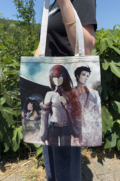 ZipZap Steins;Gate V1 Summer and Winter Double-Sided Canvas Print Tote Bag An...
