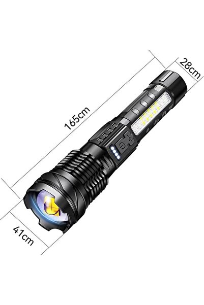GENERAL مصباح يدوي LED قابل لإعادة الشحن، كشاف ضوئي، 10000 لومن مع 7 أوضاع إض...