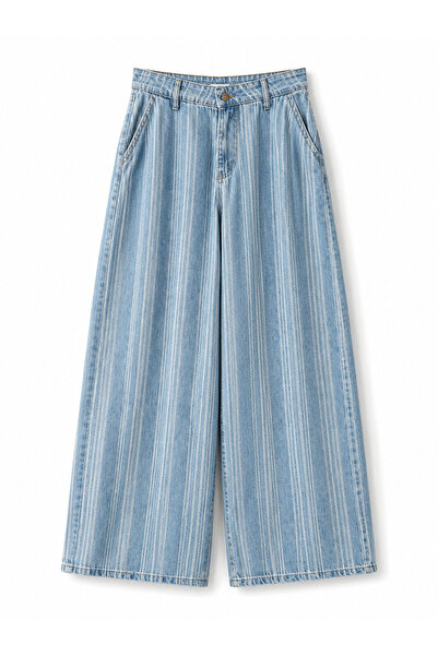 Özge Özgenç Striped Wide Fit Jeans