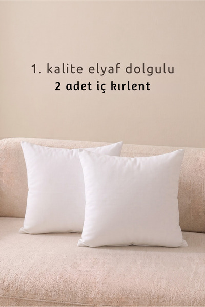 Formeya 2'li İç Kırlent Silikon Elyaf Dolgulu Koltuk Kırlenti İç Yastık Dolgusu Kırlent İçi