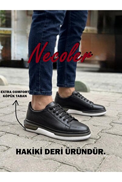 Generic Brand Genuine Leather Men's High-Sole Sneaker, Extra Comfort Very Com...
