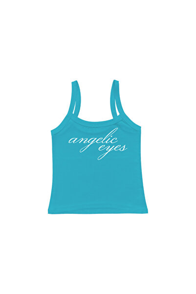 lethestudios Angelic Eyes Baskılı Askılı Bluz