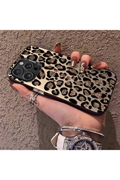 CASEVIBE iPhone 16 Pro Max Uyumlu Leopar desenli şık darbeye dayanıklı telefon kılıfı