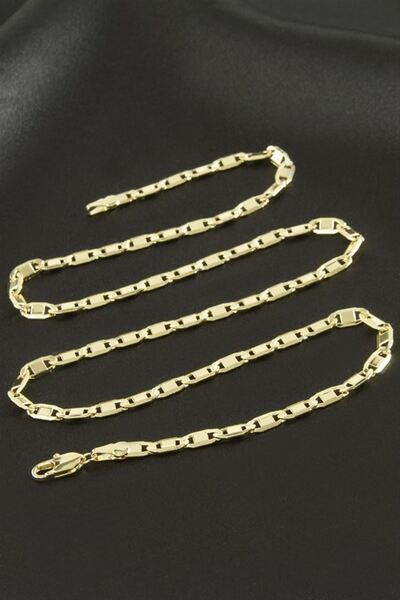 Generic Brand Oval Luxury Steel Necklace - Yellow