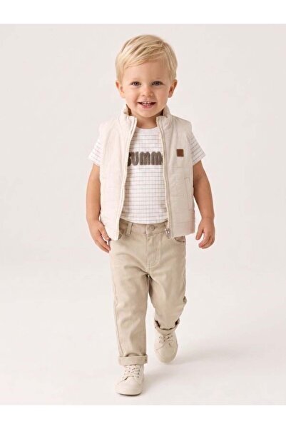 Zekids Baby Boy T-Shirt, Pants and Vest Triple Design Set