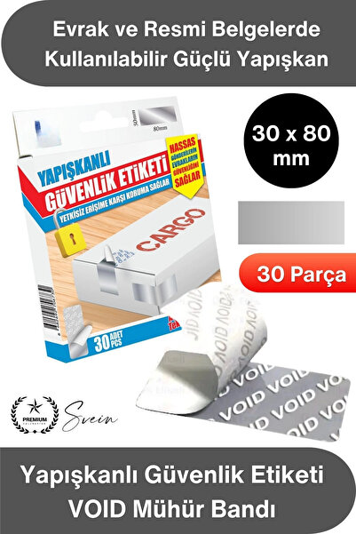 Svein #GüvenlikEtiketi Yapışkanlı Güvenlik Etiketi VOID Mühür Bandı 30 Adet K...