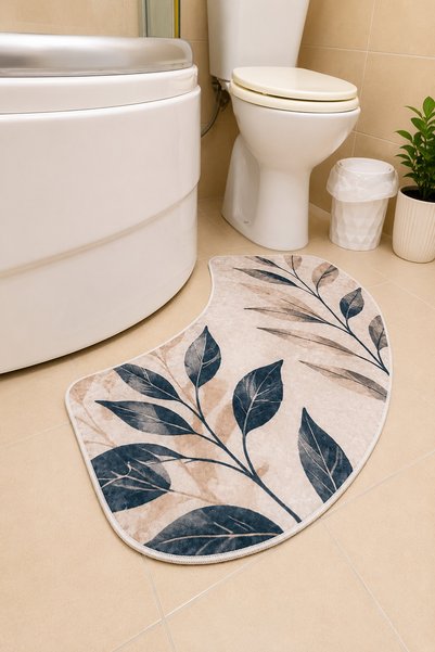Getcarpet Non-Slip Bath Mat 60X100 cm Machine Washable Shower Front Bath Rug