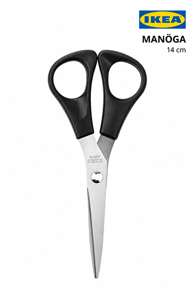 IKEA MANÖGA Paslanmaz Çelik Makas - Siyah Mutfak Makası 14 CM