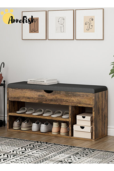 AnneFish 100*30*44cm 2-Tier Entryway Shoe Rack Organizer Bench With Drawer An...