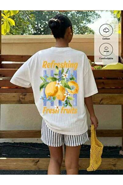 23ERVA Summer Release Striped Slogan Graphic Oversized T-Shirt, Casual Minima...