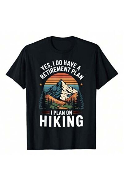 45 BPM تي شيرت Hiker Funny Retirement - Plan On Hiking، مصنوع من القطن الخالص...