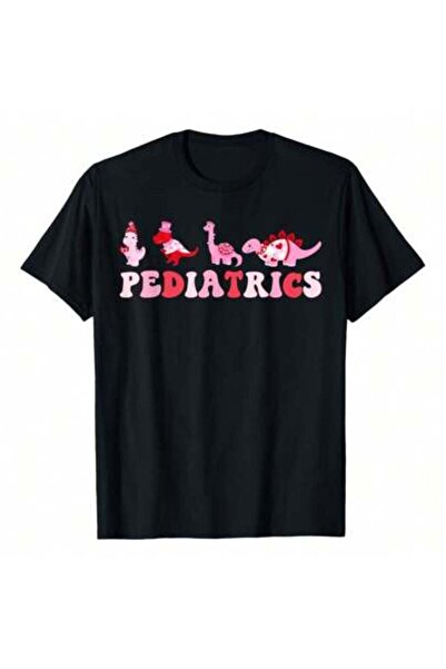 4CR Pediatric Nurse PEDS Nursing Cute Dinosaurs Valentine's Day T-Shirt, 220g...