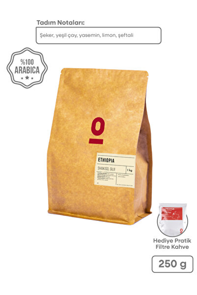 Espressolab Ethiopia Shakiso Guji Çekirdek Kahve 1 Kg | Specialty Coffee | Yıkanmış %100 Arabica