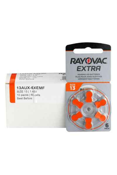Rayovac Extra 13 μπαταρίες ακουστικών βαρηκοΐας 1.4V 60τμχ