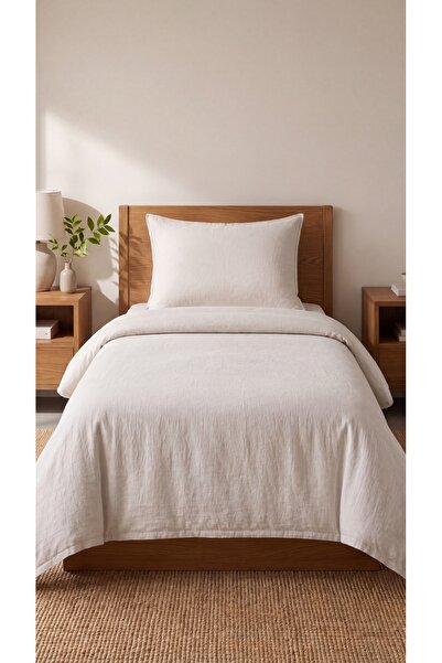 RH Rosehan 100% Cotton Linen Single Duvet Cover Set with Elastic Sheet 160X20...