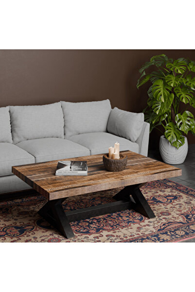 Roots Furniture طاولة قهوة بسطح من خشب المانجو