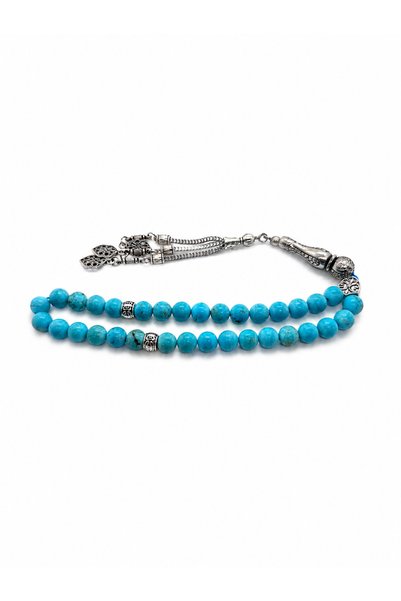 Çarşılı Takı Atölyesi Turquoise Stone Tassel Prayer Beads