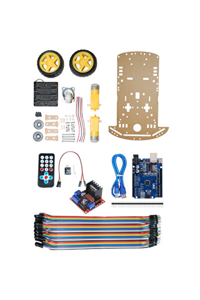 Genel Markalar IR Kumandalı Robot Araba Kiti (2WD + Arduino + Motor Sürücü + ...