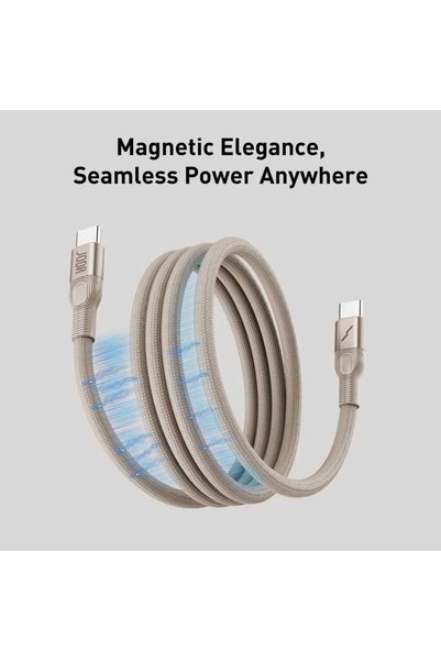 Joda Mag Roll Magnetic Cable 60W Type C to Type C 1.2m - Gold