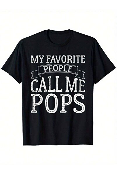 KYMC07 تي شيرت My Favorite People Call Me Pops Funny Fathers Day Vintage ذو ت...