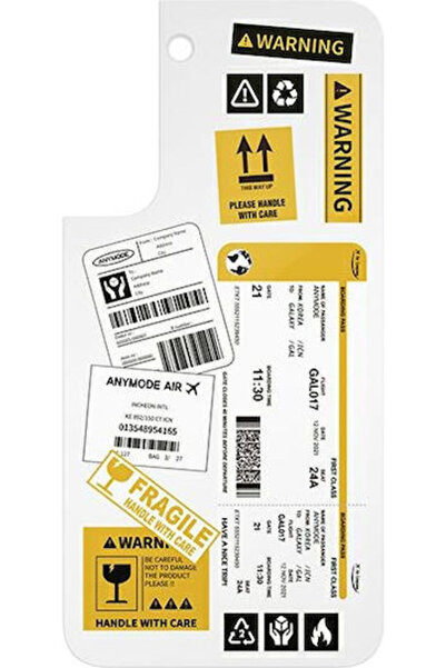 Samsung Ανταλλακτική Πίσω Κάλυψη Πλαισίου για Galaxy S22 Λευκό (με ένδειξη)