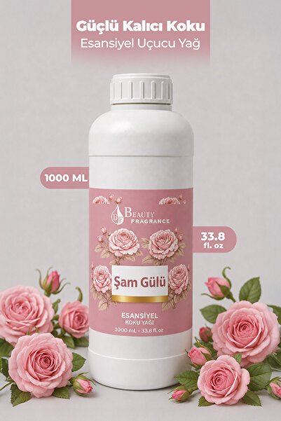 BF BEAUTY FRAGRANCE Şam Gülü Koku Yağı 1 Litre - Buhurdanlık ve Difüzör İçin