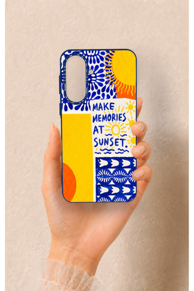 Vip Case Samsung A37 Uyumlu Sunset Desenli Silikon Kılıf