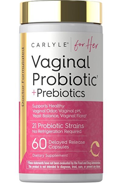 Carlyle Vaginal Probiotics for Women | 60 Capsules | with Prebiotics | Suppor...