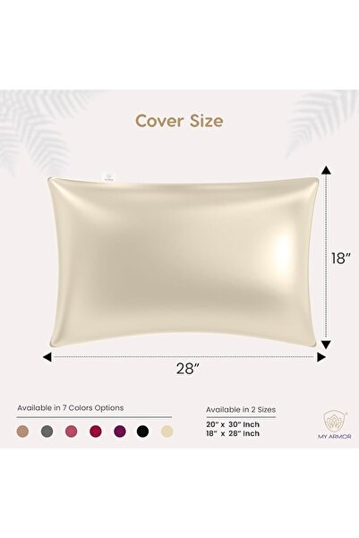 MY ARMOR Premium Satin Silk pillow Covers for Hair and Skin for Women - 20" x...