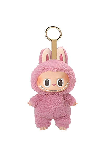 OEM Breloc figurină de pluș Labubu roz de 17cm, pandantiv jucărie de pluș, br...