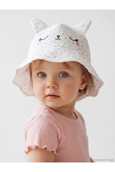 LC Waikiki Trendlucky Baby Girl Bucket Hat with Animal Figures with a Difference