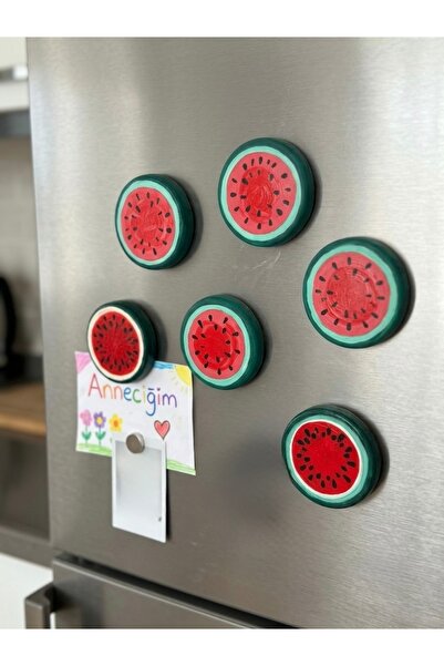 6’lı Karpuz dilimi Buzdolabı Süsü & Magnet Seti