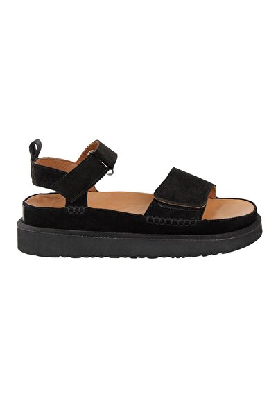 Pegia Velcro Suede Women's Sandals 215572 Black