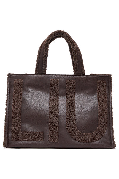 Liu Jo καφέ shopping bag 2F6037