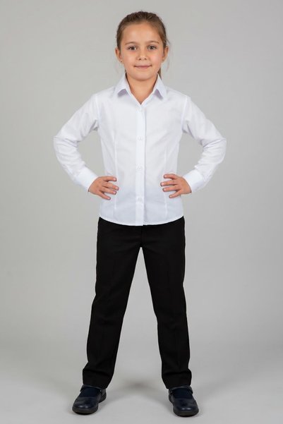 Trend Baby Kids Girl's School Shirt Baby Collar Classic White 9-16 Years