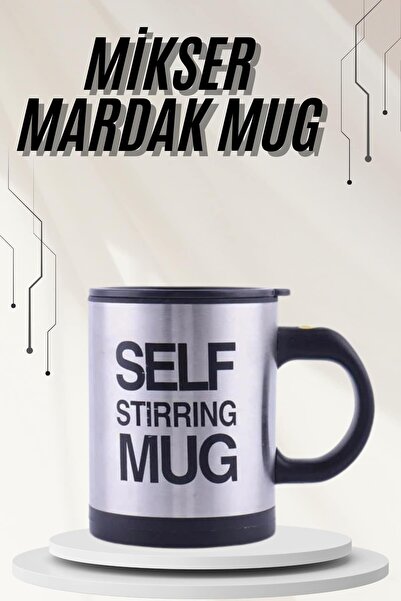 teknodayım Mixer Mug with Stirrer Feature Thermos Cup