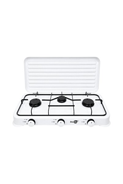 StarLux Aragaz plita cu 3 ochiuri Starlux, 34x60 cm, alimentare la butelie, alb