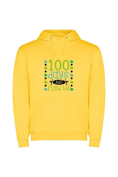 iLovePrints 100 Days, Soaring Success Φούτερ με κουκούλα σε χρώμα Κίτρινο