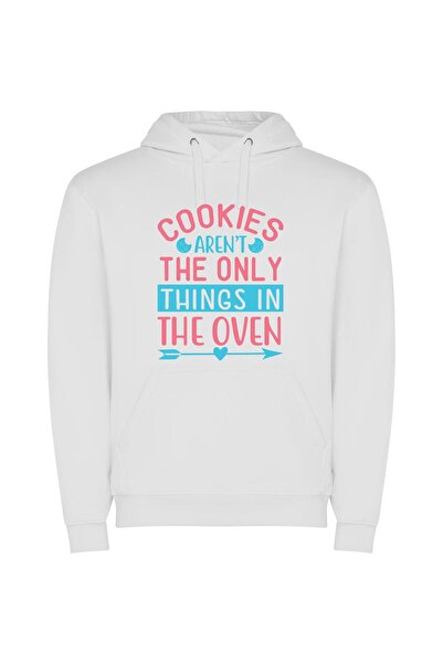 iLovePrints Sizzling Homemade Oven Delights Φούτερ με κουκούλα σε χρώμα Λευκό