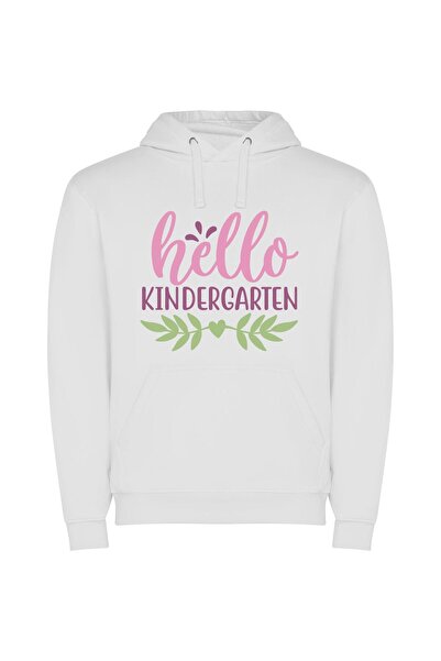 iLovePrints Kind Greetings for Kids Φούτερ με κουκούλα σε χρώμα Λευκό