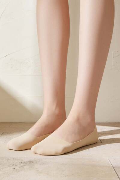 Bolero Women's 3-Piece Premium Laser Cut Ballerina Socks Black-White-Tan