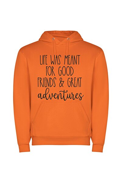 iLovePrints Boundless Adventures, Lifelong Friends Φούτερ με κουκούλα σε χρώμ...