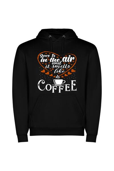 iLovePrints Love in a Cup Φούτερ με κουκούλα σε χρώμα Μαύρο