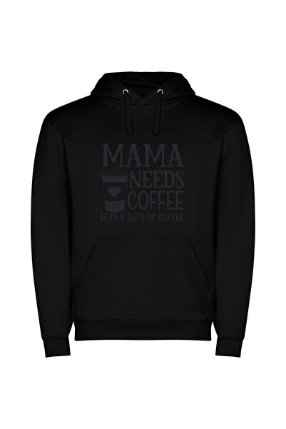 iLovePrints Java for Super Moms Φούτερ με κουκούλα σε χρώμα Μαύρο