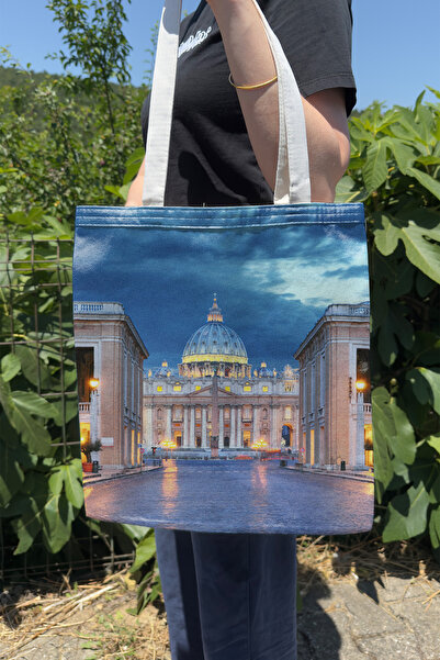 ZipZap Vatican V2 Double-Sided Summer and Winter Canvas Print Tote Bag