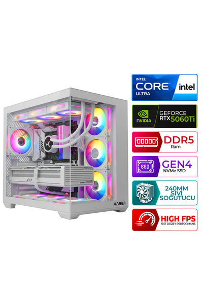 XASER Kratos X160 Intel Ultra 5 225F 16GB DDR5 Ram 512GB M.2 NVMe SSD 16GB RT...
