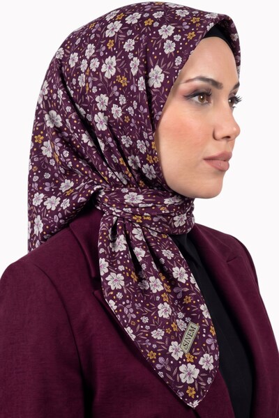 hadiora Women's Purple Floral Patterned Daily Use Cotton Stitched Writing Pad